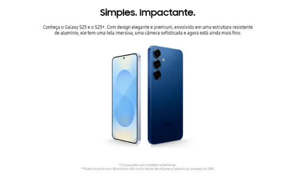 Samsung Galaxy S25 5G, 256GB, 12GB, Câmera Tripla - Azul marinho